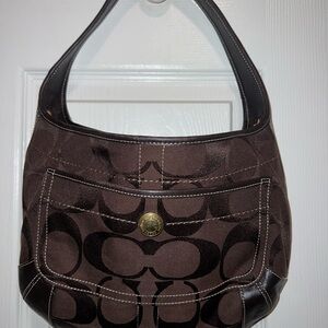 Coach Signature Sufflette Hobo Shoulder Bag with Wallet